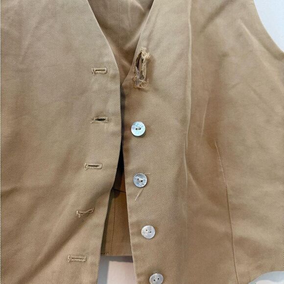 DONNI. Sand Twill Crop Vest - Picture 4 of 7